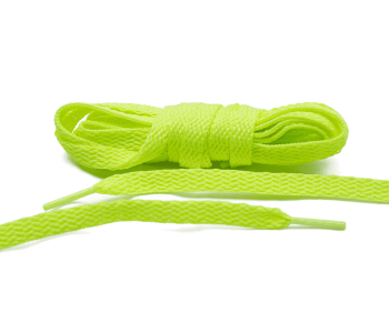 LACE LAB Flat Shoe Laces 8mm Volt - Zielone płaskie sznurowadła do butów