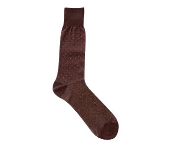 VICCEL / CELCHUK Socks Pindot Brown / Beige - Brązowe skarpety w beżowe kropki