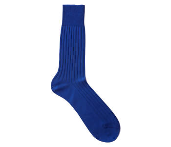 VICCEL / CELCHUK Socks Solid Egyptian Blue Cotton - Niebieskie skarpety
