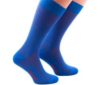 PATINE Socks Shadow PASH52B Blue / Red - Skarpety klasyczne
