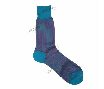 VICCEL / CELCHUK Socks Vertical Striped Blue / Red - Niebieskie skarpety z czerwonymi akcentami